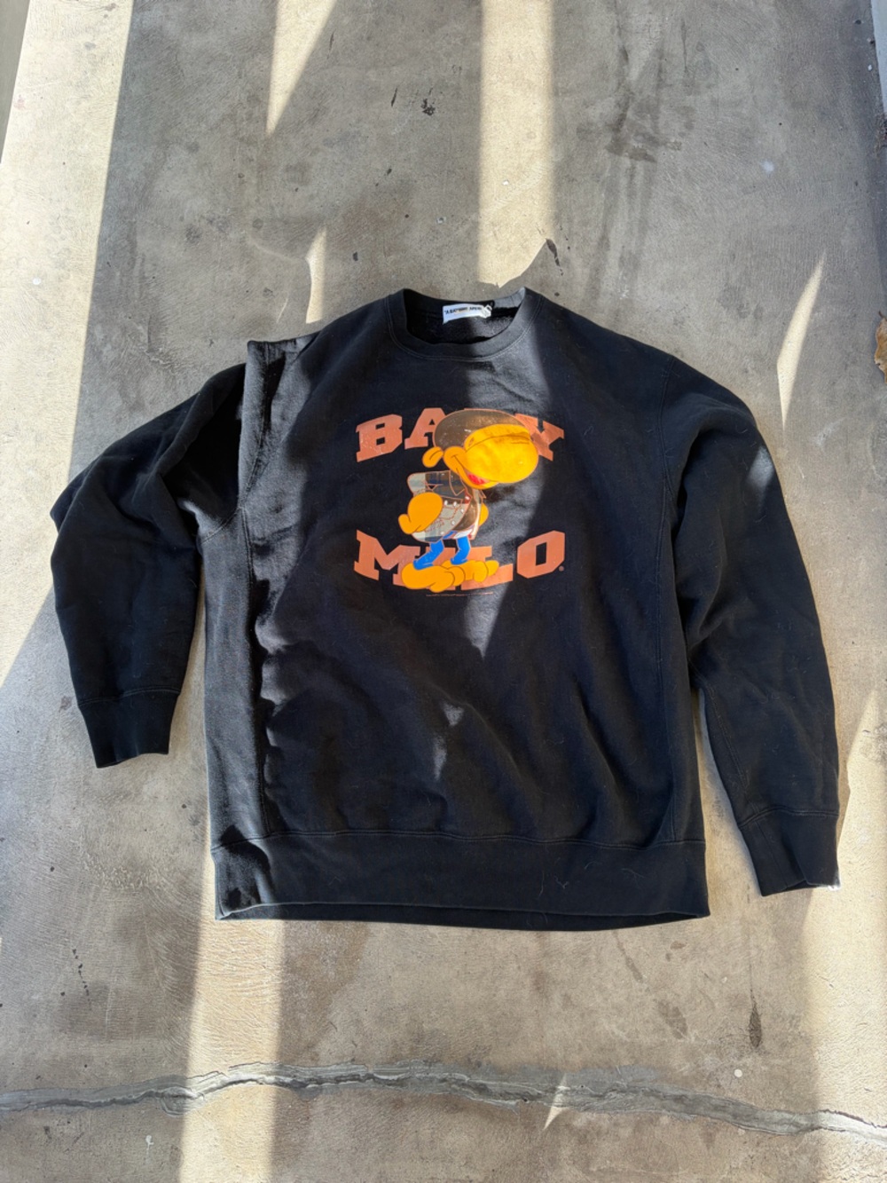 Baby Milo bape black crew neck
